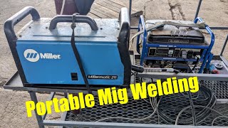 Millermatic 211 Portable Mig Welding Rig [upl. by Nylhtak371]