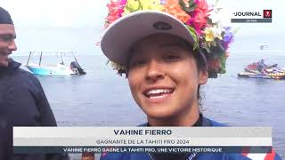 Vahine Fierro remporte la Shiseido Tahiti Pro 2024 [upl. by Kcirded]