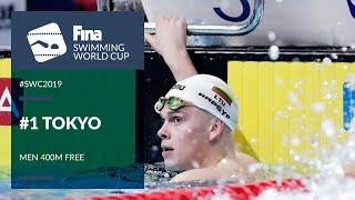 Mens 400m Freestyle  Day 1 Tokyo SWC19  FINA Swimming World Cup 2019 [upl. by Kcyrred]