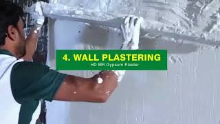 Gypsum plastering [upl. by Nneb]