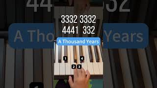 A Thousand Years Piano Tutorial shorts [upl. by Lorne]