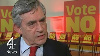 Gordon Brown grilled on Scottish devolution promise  Channel 4 News [upl. by Aicul]