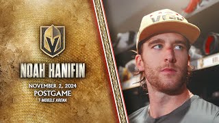 Noah Hanifin Postgame 112 Overtime Reaction and Finding My Game [upl. by Trepur521]