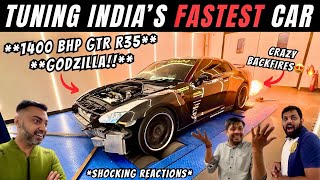 TUNING A 1400 WHP GTR R35 GODZILLA WITH 15 CRORE IN MODIFICATIONS 😳🔥😍 [upl. by Tselec]