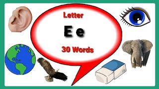 Letter E words for kids phonics letter EE wordsE wordsE for wordswords start with E [upl. by Clementina]