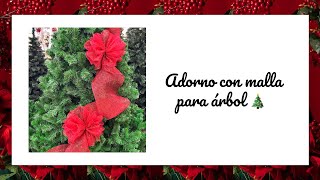 Adorno con malla para árbol  Arte Lia Naviadornos  DIY  Tutoriales navideños  Christmas [upl. by Aneliram]