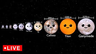 Planet Comparison for kids 🔴🌙🪐🌎  Planet video  How Many Moons Does Each Planet Have  Top 10 Moons [upl. by Ulysses]