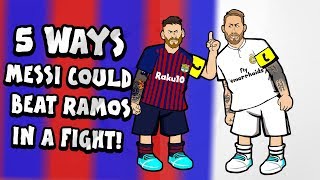 🥊MESSI vs RAMOS the fight🥊 El Clasico 2019 01 Highlights [upl. by Adrianne171]