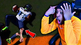 THINGS GET HEATED HE BROKE HIS LEG 😱 GUY RAGES BECAUSE HE CAN’T STOP A BLITZ Madden 23 Gameplay [upl. by Strait]