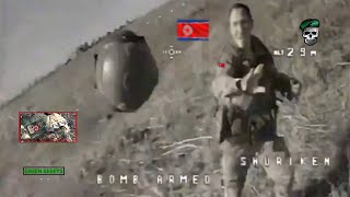 Horrible Ukrainian FPV drones blow up North Korean soldiers one by one in brutal siege of Kursk [upl. by Cardie]