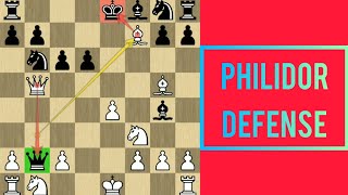 Chess Trap in Philidor Hanham Variation ‼️🔥☢️ [upl. by Klos]