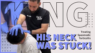 His neck was STUCK 😳 Spasmodic Torticollis treatment with the King of Cracks [upl. by Bogoch]