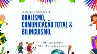 Oralismo Comunicação Total e Bilinguismo [upl. by Anner]