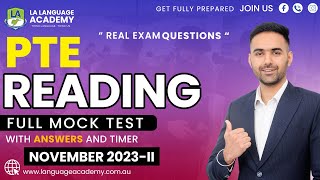 PTE Reading Full Mock Test with Answers  November 2023II  Language academy PTE NAATI amp IELTS [upl. by Curcio]