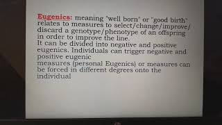 EUGENICS Euphenics and EUTHENICS TRICKS TO Remaind and theor differences made easy [upl. by Euqinomahs]