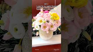 How to make a vase using paper and balloon  A vase for handmade paper flowers [upl. by Ilana81]