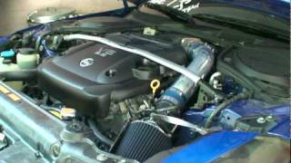 350z Kinetix V plenum Helix power tower Throttle body spacer engine rev up [upl. by Aneloj]