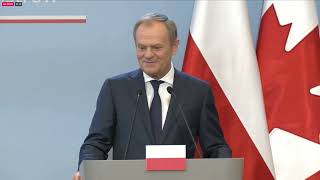 Donald Tusk Polska i Kanada w sprawach geopolitycznych mają identyczne stanowisko [upl. by Becker]