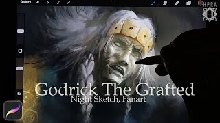 FULL Digital Painting Godrick The Grafted pose 2  Night sketch fanart [upl. by Haynor]