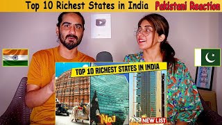 Top 10 Richest States in India  Most Developed State in India 2023  Pakistani Reaction [upl. by Oah]