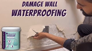 Wall Waterproofing treatment  How To Repair Damp Wall  Texture Damp Proofing [upl. by Ozmo415]