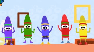 Five Little Crayons Jumping On The Bed and More Fun Kids Songs Mini Camp [upl. by Auhsuoj]