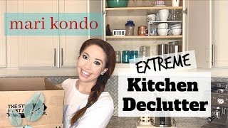 Marie Kondo Extreme Kitchen Declutter  Before amp After KonMari Method [upl. by Ytsur48]