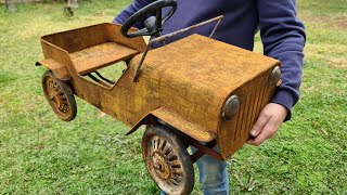 1970 Jeep Pedal Car  Restoration Abandoned Old Rusty Car [upl. by Jaye]