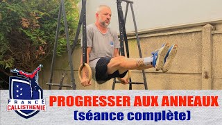 Callisthénie  progresser aux anneaux séance complète [upl. by Girand]