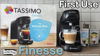 Bosch Tassimo Finesse  First Use Instructions and Make your first Coffee [upl. by Julieta]