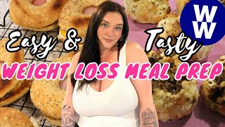 WEEKLY WEIGHT LOSS MEAL PREP ON WW  WEIGHT WATCHERS WITH POINTS Easy and tasty foods I love [upl. by Adnaerb953]