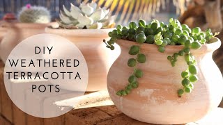 How To  Weathered Terracotta Pots [upl. by Tutt814]