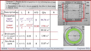 Quantity surveying bill of quantities for soakage pit QS  Civil engineering [upl. by Adnoluy]