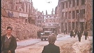 World War Two Archive Footage of the Bombing of Germany and Frankurt 194445 [upl. by Yrroc]