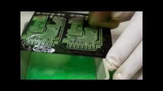 PCB with Lasered Paint Resist and Fast Sponge Etching [upl. by Hube612]