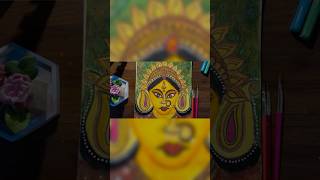 Maa Durga Art  Maa Durga drawing with Oil Pastels shorts youtubeshorts drawing [upl. by Gambell806]