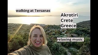 walking in AkrotiriCrete Greece with relaxing music [upl. by Laehctim]