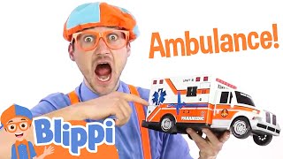 Learn Colors with Ambulance Toy  Blippi Full Episodes  Educational Videos for Kids  Blippi Toys [upl. by Aniela471]