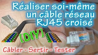 Comment faire soi même un câble Ethernet RJ45 croisé 🔧 TUTORIEL 💻 [upl. by Enohsal298]