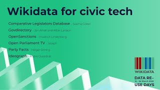 Wikidata for civic tech Data Reuse Days 2022 [upl. by Soulier]