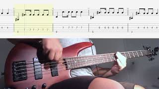 Spineshank  New Disease  Bass Cover  Tabs [upl. by Nellie]