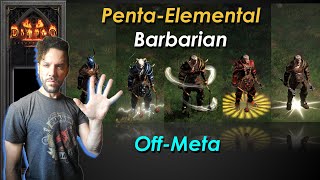 Wind Holy Ice Lightning Fire Barbarian  D2R OffMeta Build nonLadder [upl. by Leinadnhoj351]