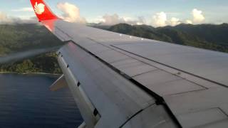 Morning Landing in Ambon with Lion Air Boeing 737900 NG [upl. by Haididej]