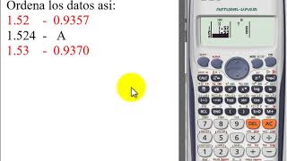 Interpolar con calculadora [upl. by Pulchia]