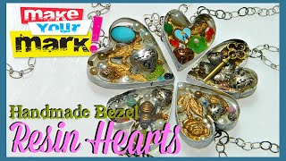 How to Handmade Bezel Resin Hearts [upl. by Fenner]