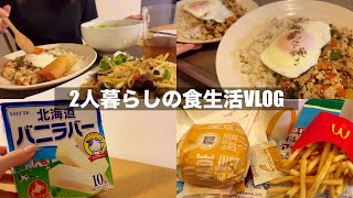 食事vlogガパオライスと懐かしアイスマックとメロンパン [upl. by Ylek]