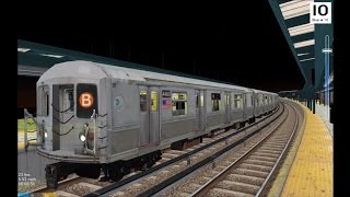 OpenBVE HD NYC Subway R40M B Train w New SMEE Trucks Operating on the BMT Brighton Line [upl. by Norvil]