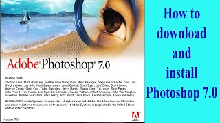 How to install Adobe Photoshop 7 on Windows 10 in your PC or Laptop [upl. by Kunin605]