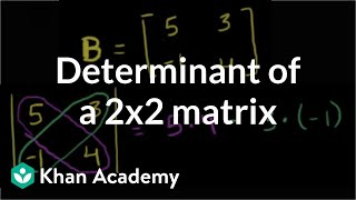 Finding the determinant of a 2x2 matrix  Matrices  Precalculus  Khan Academy [upl. by Kall237]