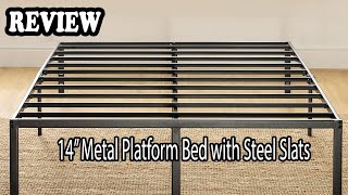 14” Metal Platform Bed with Steel Slats Review  Pros Cons and Secret Tips [upl. by Dar]